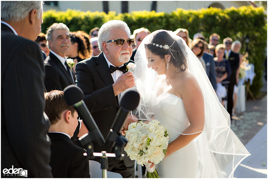 Bride and father at Tom Ham's Lighthouse