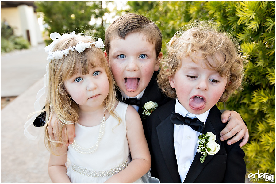 Kids in wedding party at Tom Ham's Lighthouse