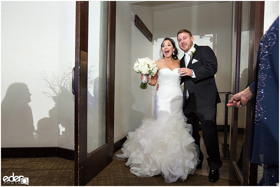 Grand entrance for Tom Ham's Lighthouse Wedding Photography