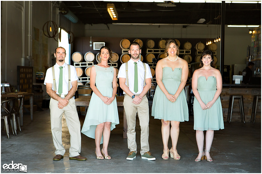 Brewery Wedding Portraits wedding party