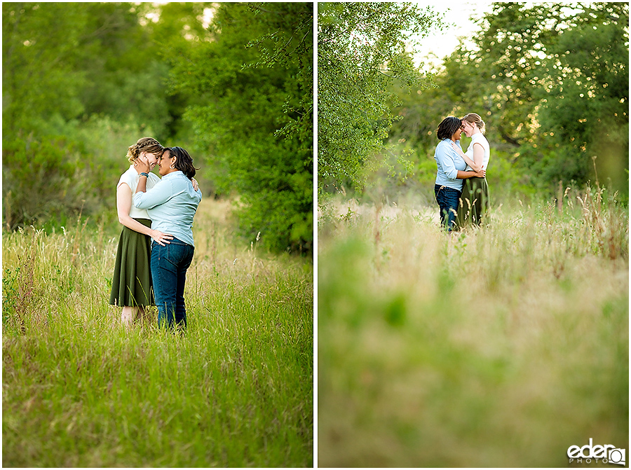 Rustic same sex engagement session