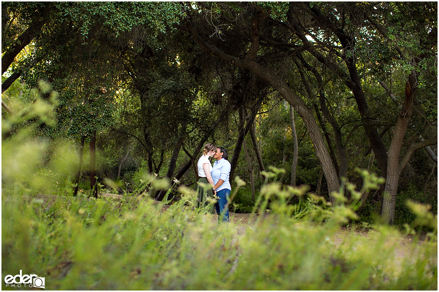 Rustic lesbian engagement session