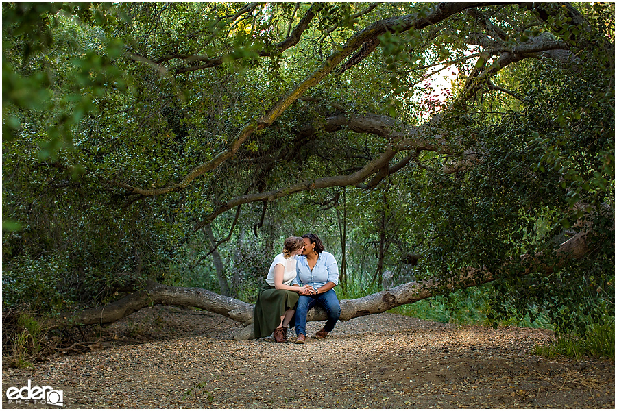 Green engagement session photos