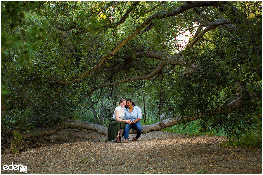 Green engagement session photos