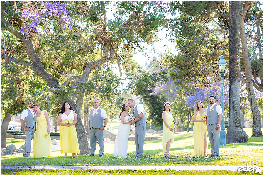 Wedding Party photo at Chula Vista Park on Third Avenue. 