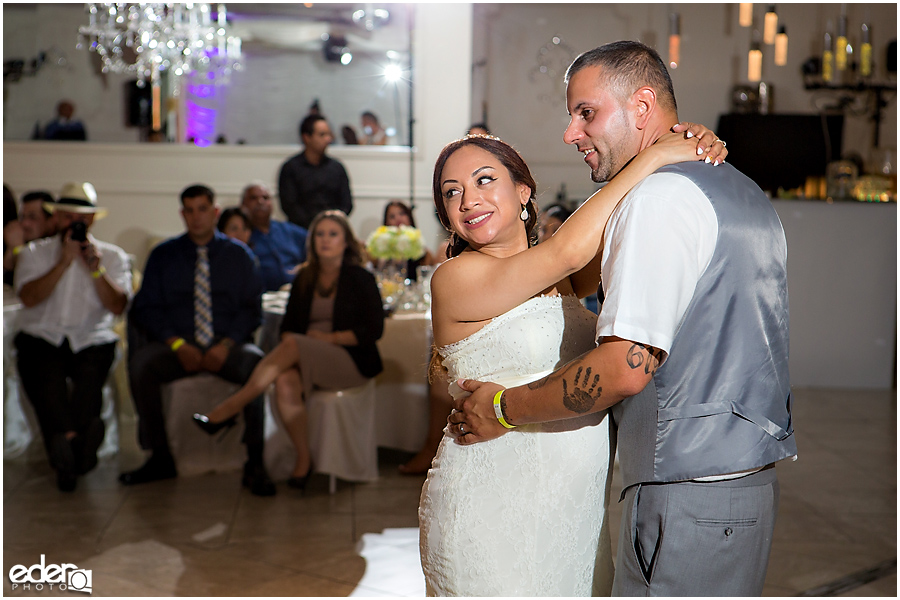 First Dance at wedding reception at Just Java in Chula Vista.