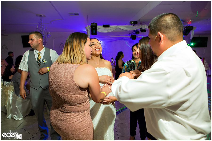 Dancing at wedding reception at Just Java in Chula Vista.