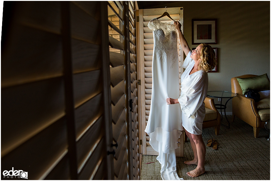 Rancho Bernardo Wedding Prep Photos - bride and dress