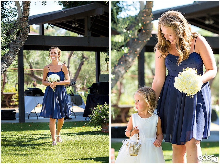 Rancho Bernardo Winery Wedding Wedding Ceremony flower girl