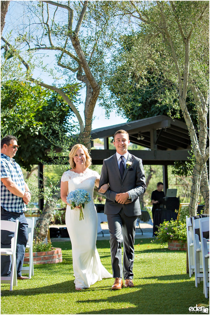 Rancho Bernardo Winery Wedding Wedding Ceremony bride