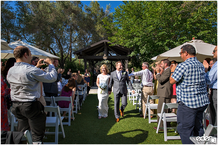 Rancho Bernardo Winery Wedding Wedding Ceremony recessional 