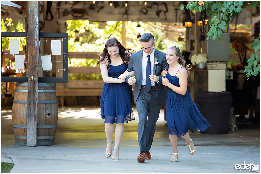 Rancho Bernardo Winery Wedding Reception grand entrance