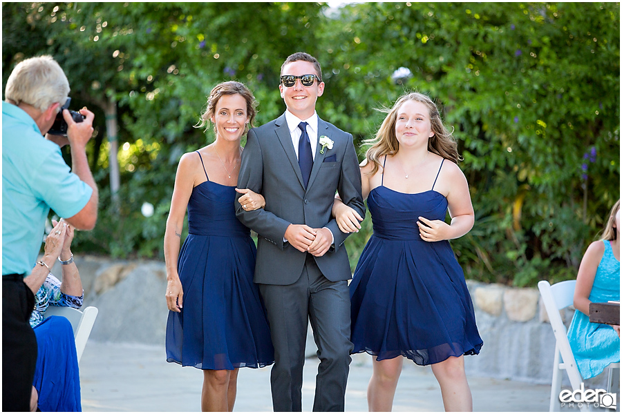 Rancho Bernardo Winery Wedding Reception grand entrance