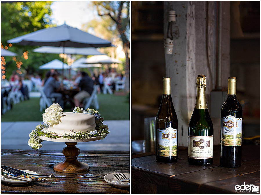 Rancho Bernardo Winery Wedding Reception wedding cake