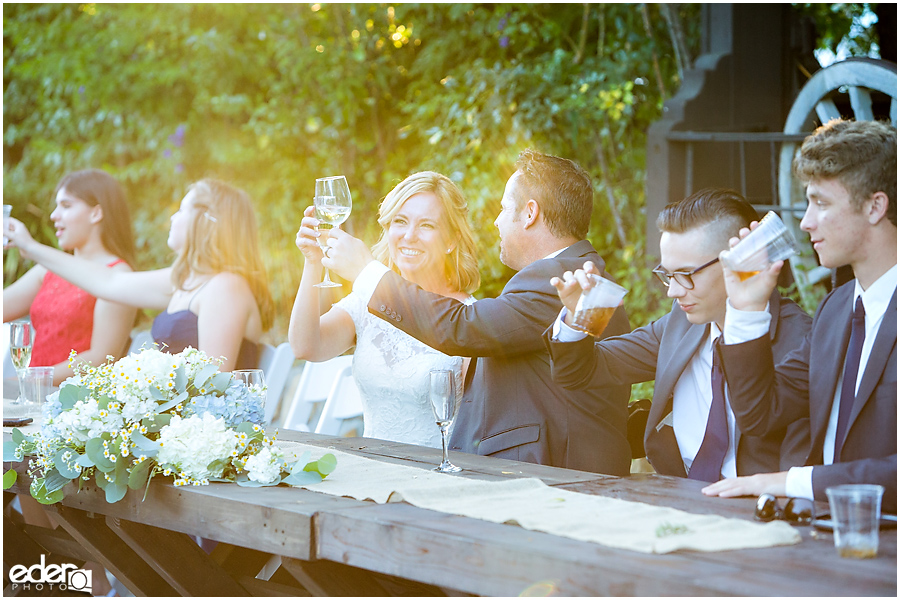 Rancho Bernardo Winery Wedding Reception toasts