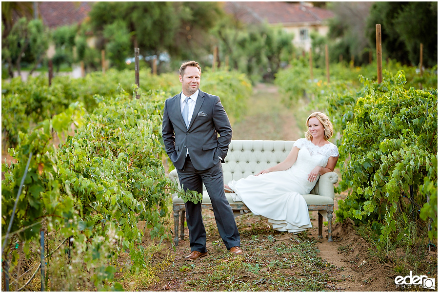 Rancho Bernardo Winery Wedding Sunset Portraits