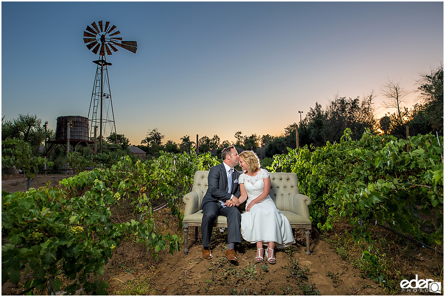 Rancho Bernardo Winery Wedding Sunset Portraits