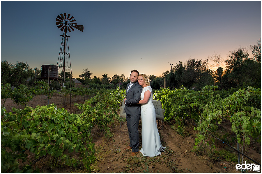 Rancho Bernardo Winery Wedding Sunset Portraits