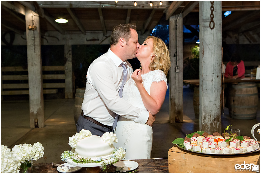 Rancho Bernardo Winery Wedding cake cutting