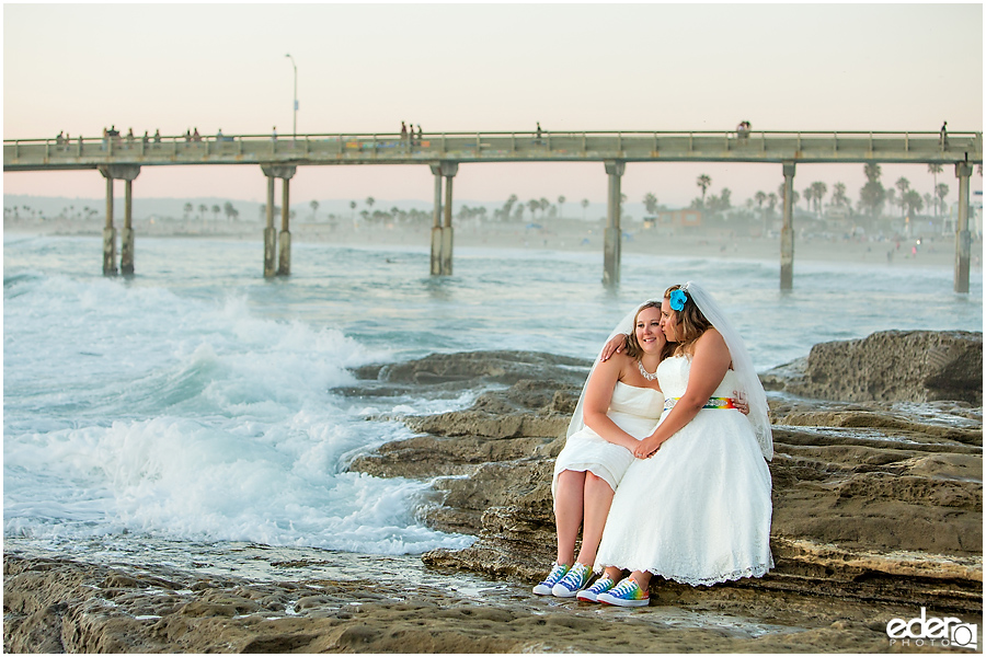 Sunset trash the dress session in San Diego, CA