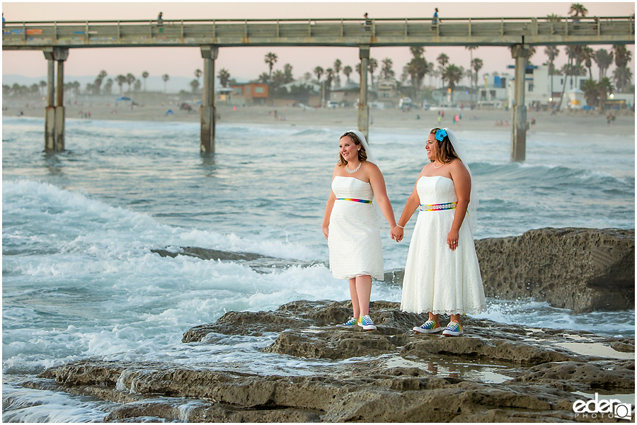 Sunset trash the dress session in San Diego, CA