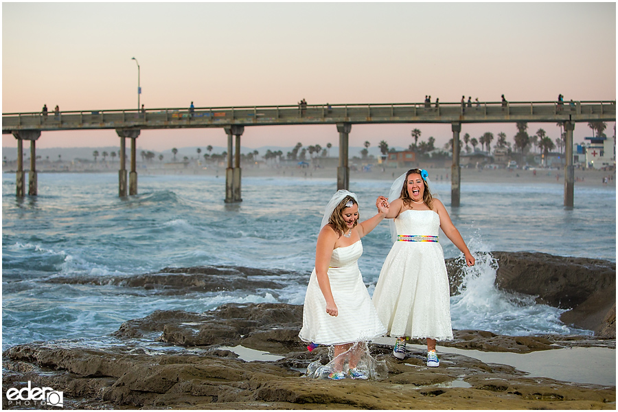 Sunset trash the dress session in San Diego, CA