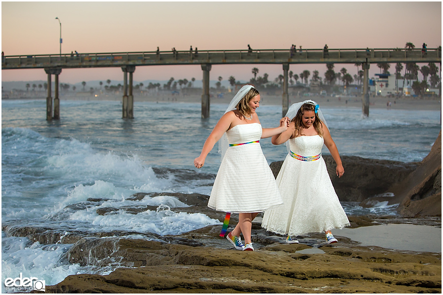 Sunset trash the dress session in San Diego, CA