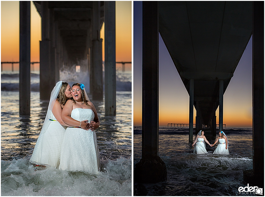 Sunset trash the dress session in San Diego, CA
