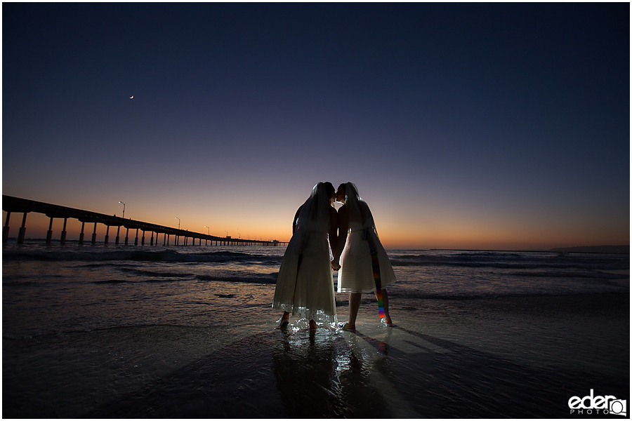 Sunset trash the dress session in San Diego, CA