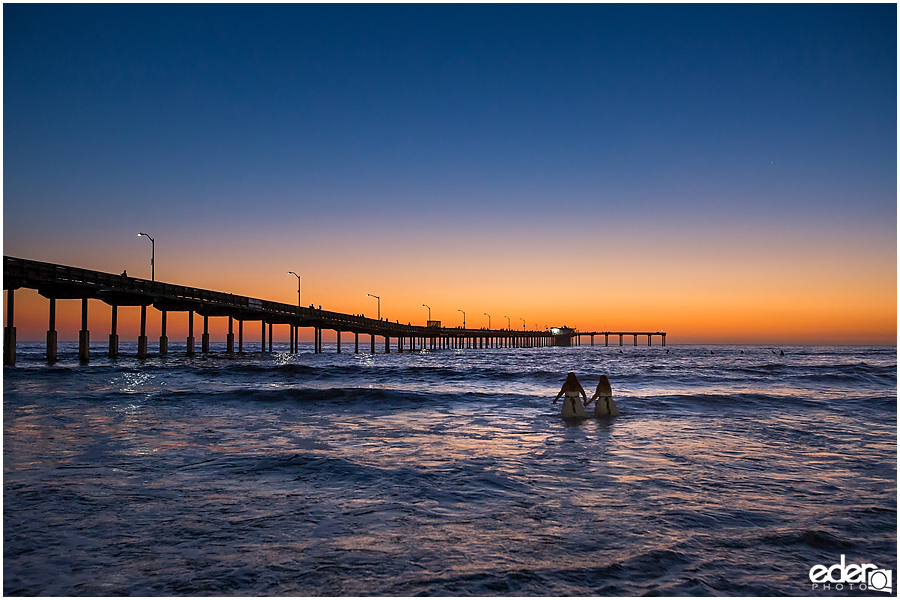 Sunset trash the dress session in San Diego, CA