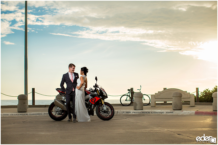 Motorcycle wedding photos in San DIego, CA. 