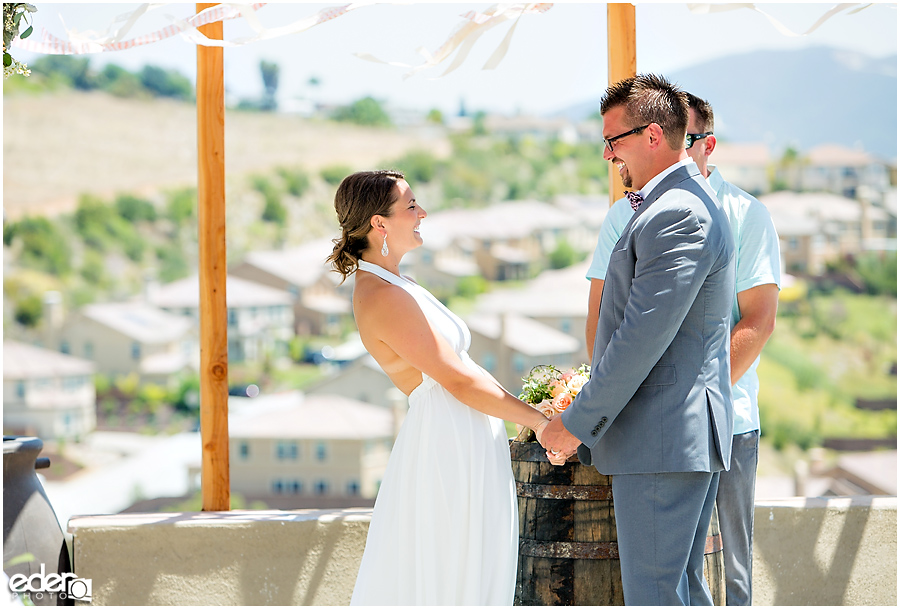 Pool wedding ceremony.