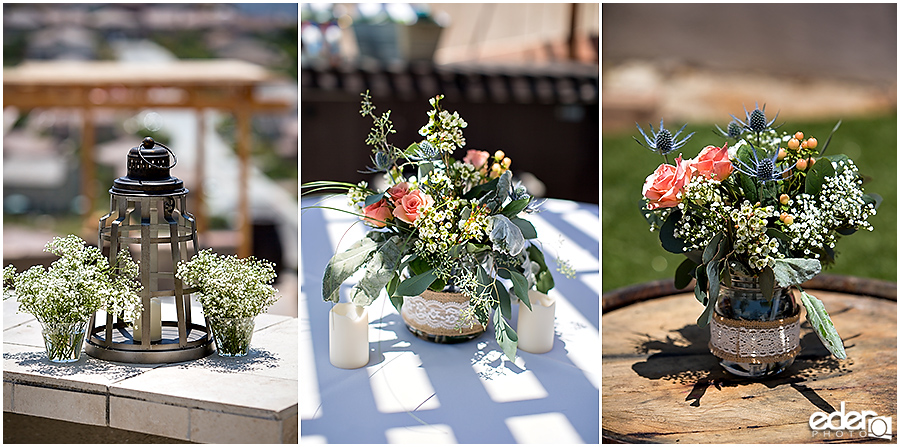 Pool wedding details.