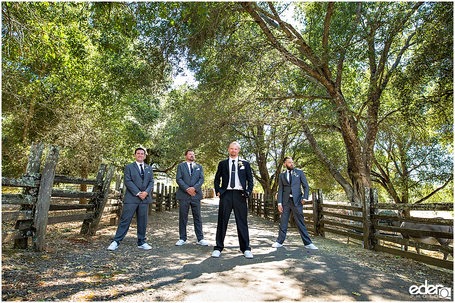 Vineyard Wedding groomsmen portraits.