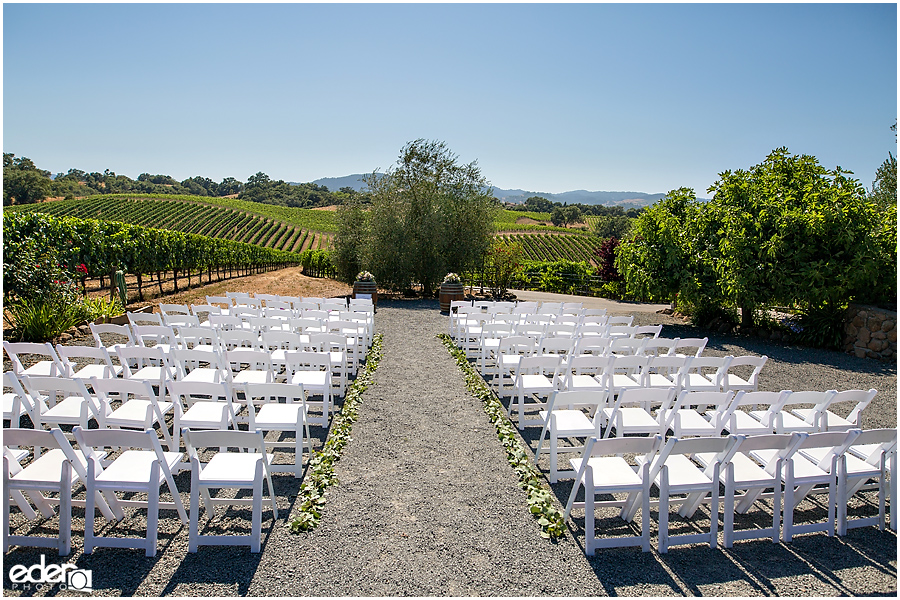 Vineyard Wedding Ceremony location.