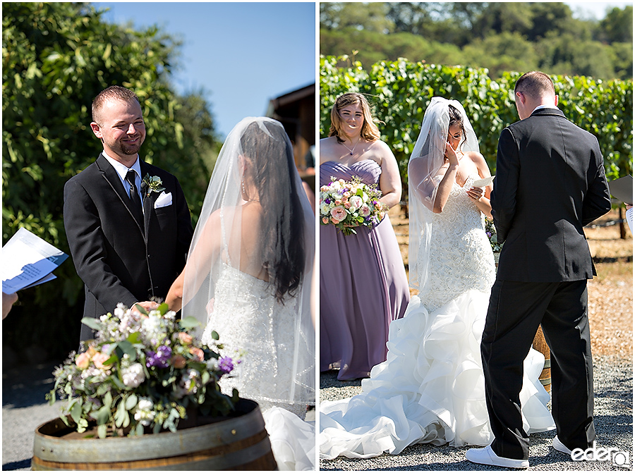 Vineyard Wedding Ceremony.