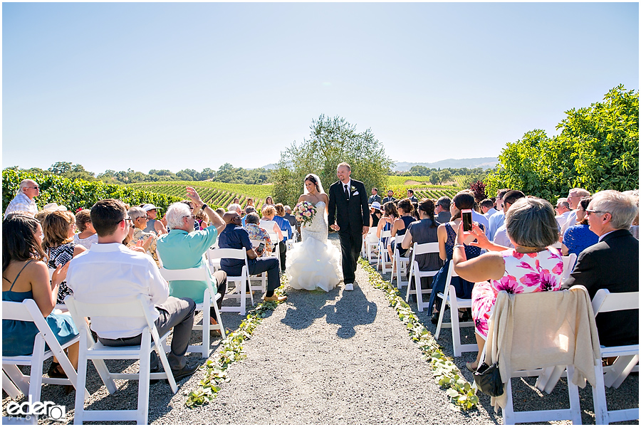 Vineyard Wedding Ceremony recessional 