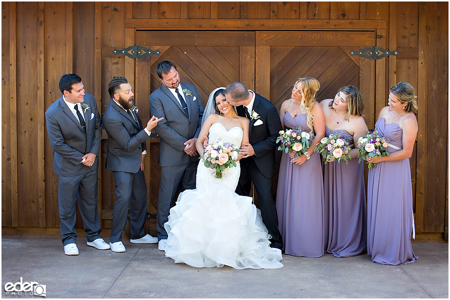 Vineyard Wedding party portraits.