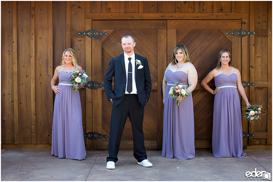 Vineyard Wedding party portraits.