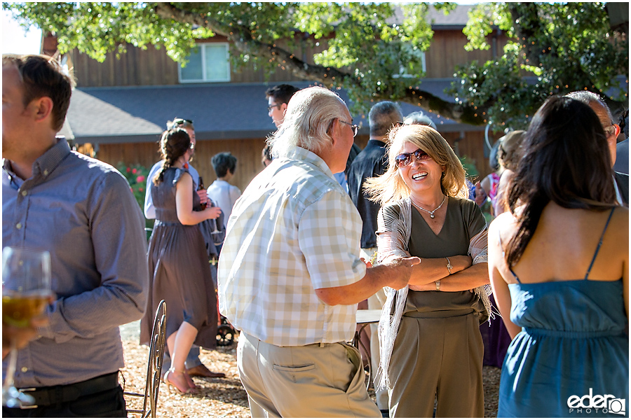 Vineyard Wedding cocktail hour.