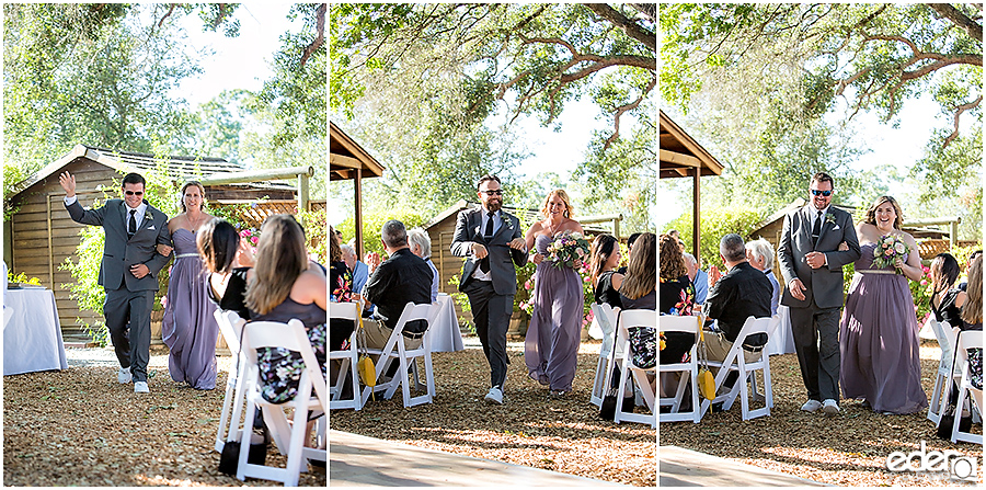 Vineyard Wedding reception grand entrance