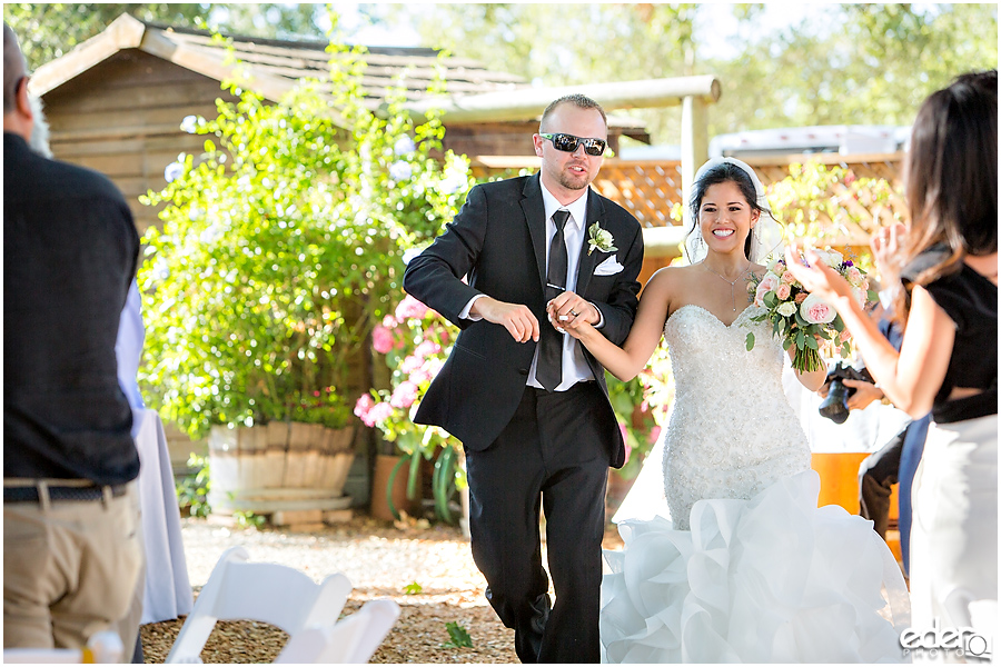 Vineyard Wedding reception grand entrance