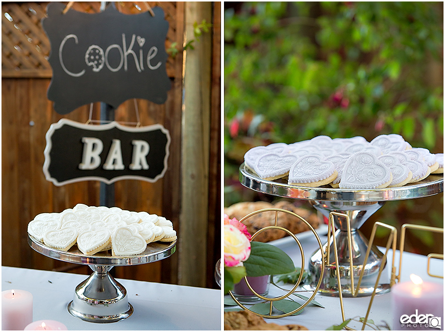 Vineyard Wedding cookie bar.