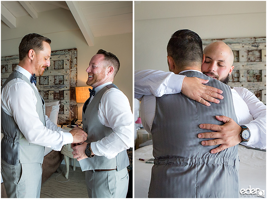 Laguna Beach Wedding - grooms getting ready