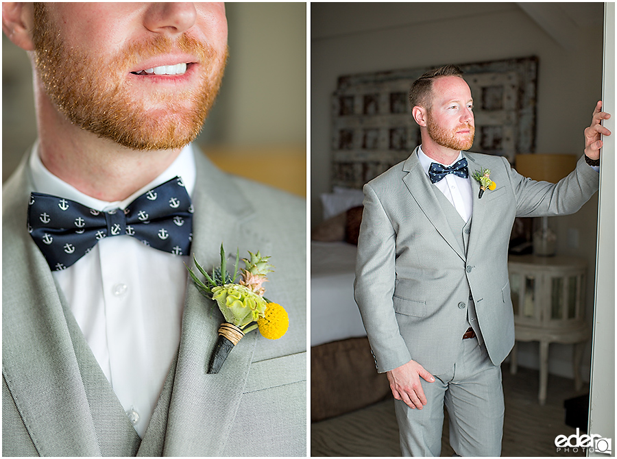 Laguna Beach Wedding - groom getting ready portraits