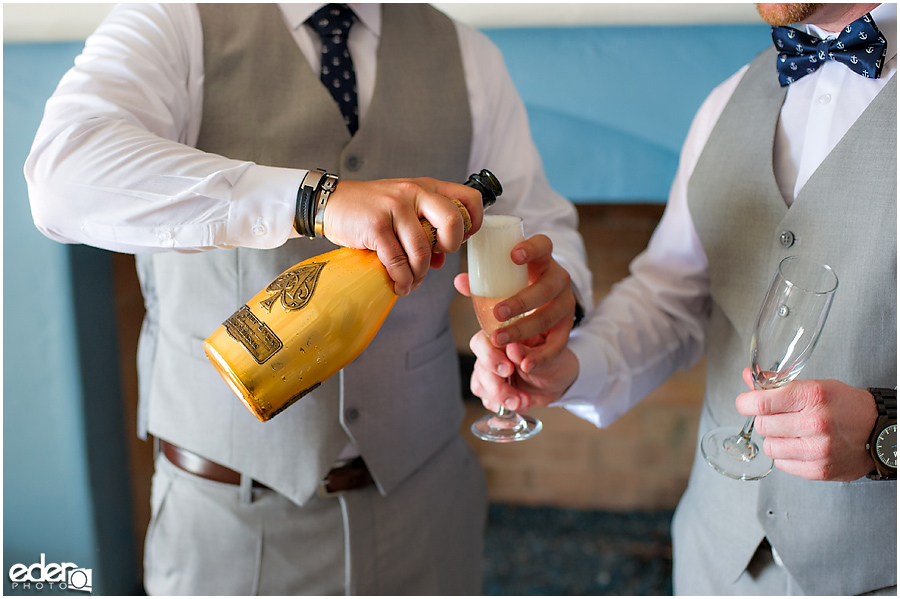 Laguna Beach Wedding - toasts before wedding