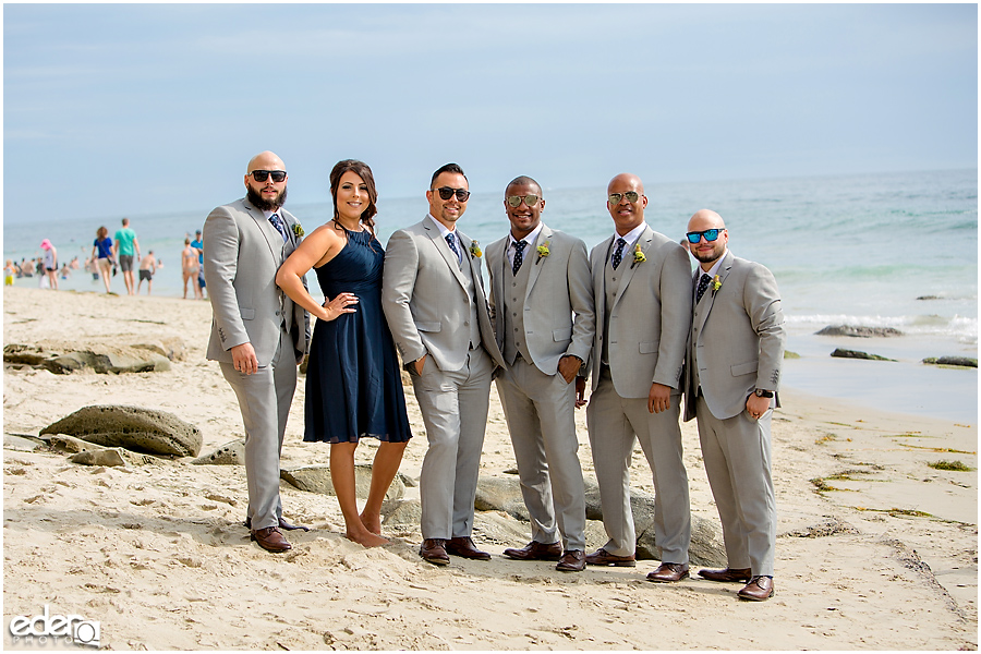 Laguna Beach Wedding - wedding party on beach