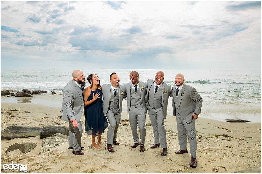 Laguna Beach Wedding - wedding party on beach