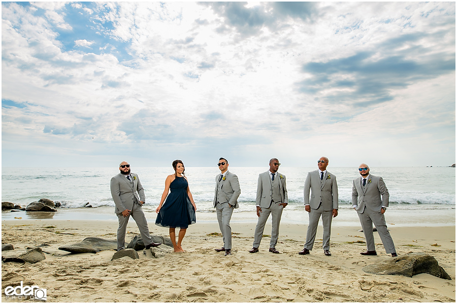 Laguna Beach Wedding - wedding party on beach