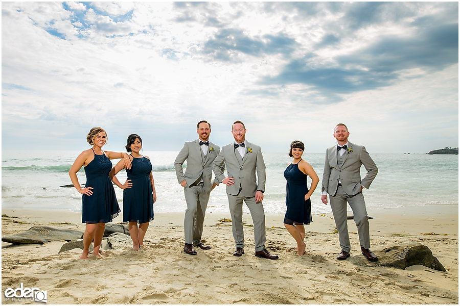 Laguna Beach Wedding - wedding party on beach